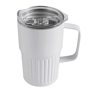 Dvojstenný vakuový termohrnček 450 ml, biely