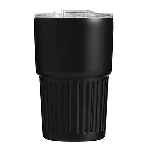 Dvojstenný vakuový termohrnček 450 ml, čierny