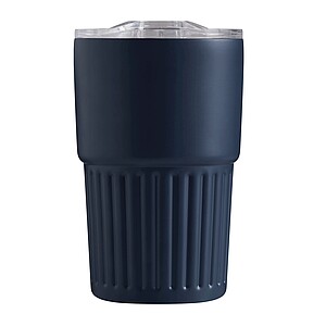Dvojstenný vakuový termohrnček 450 ml, modrý
