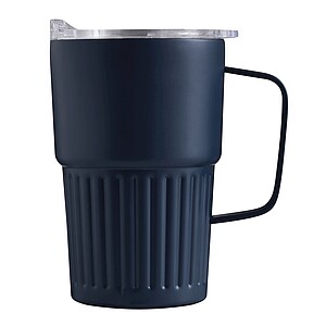 Dvojstenný vakuový termohrnček 450 ml, modrý