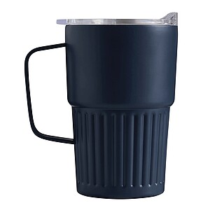 Dvojstenný vakuový termohrnček 450 ml, modrý