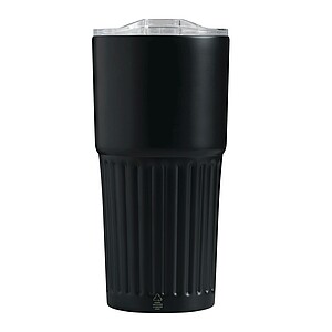 Dvojstenný vakuový termohrnček 600 ml, čierny