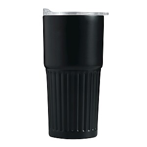 Dvojstenný vakuový termohrnček 600 ml, čierny