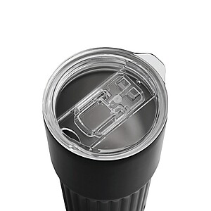 Dvojstenný vakuový termohrnček 600 ml, čierny