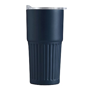 Dvojstenný vakuový termohrnček 600 ml, modrý