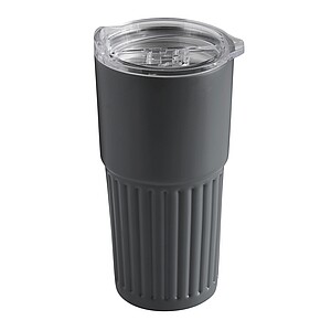 Dvojstenný vakuový termohrnček 600 ml, sivý