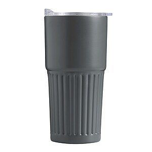 Dvojstenný vakuový termohrnček 600 ml, sivý
