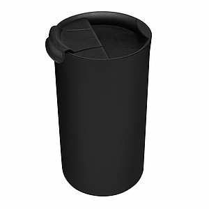Dvojvrstvový nerezový termohrnček, 450ml, čierny