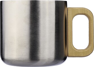 Dvostěnný hrnek z nerezové oceli 400 ml, stříbrná