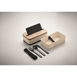 Dvoupatrová krabička na jídlo, béžová