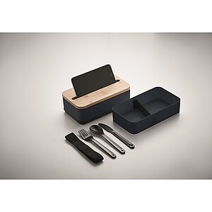 Dvoupatrová krabička na jídlo, námořní modrá