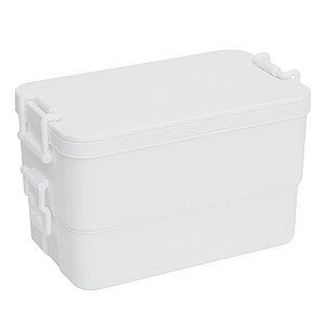 Dvoupatrový lunchbox 1000 + 1300 ml, bílá