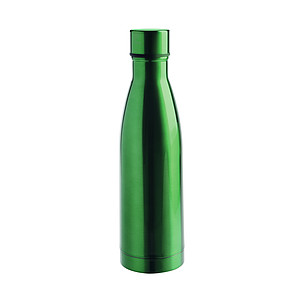 Dvoustěnná láhev na pití se šroubovacím víčkem, 500ml, zelená