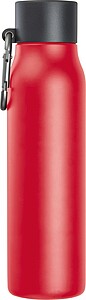 Dvoustěnná láhev s karabinou 600 ml, červená