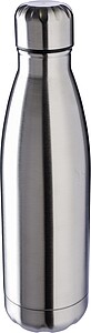 Dvoustěnná lahev z nerezové oceli 500 ml, stříbrná