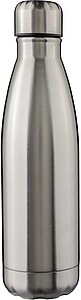 Dvoustěnná lahev z nerezové oceli 500 ml, stříbrná