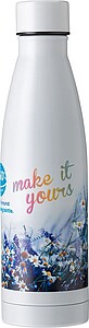 Dvoustěnná nerezová láhev na pití, 500ml, bílá