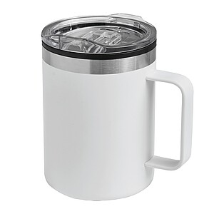 Dvoustěnný cestovní hrnek 400 ml, bílá