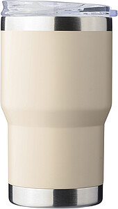Dvoustěnný cestovní termohrnek z recyklované nerezové oceli 350 ml, béžová
