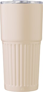 Dvoustěnný hrnek z recyklované nerezové oceli 500 ml, béžová