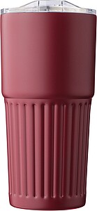 Dvoustěnný hrnek z recyklované nerezové oceli 500 ml, vínová