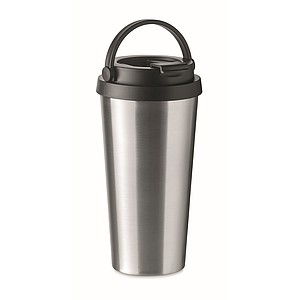 Dvoustěnný nerezový hrnek, 500ml, s uchem - termohrnek s vlastním potiskem