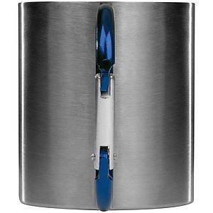 Dvoustěnný nerezový hrnek s modrou karabinou, 200ml