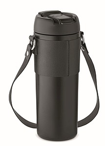 Dvoustěnný nerezový hrnek s popruhem na rameno, 700ml