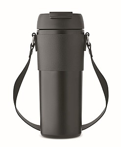 Dvoustěnný nerezový hrnek s popruhem na rameno, 700ml