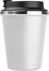 Dvoustěnný nerezový termohrnek 350 ml, bílá