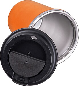 Dvoustěnný nerezový termohrnek 350 ml, oranžová
