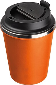 Dvoustěnný nerezový termohrnek 350 ml, oranžová