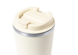 Dvoustěnný nerezový termohrnek, 350ml, béžový