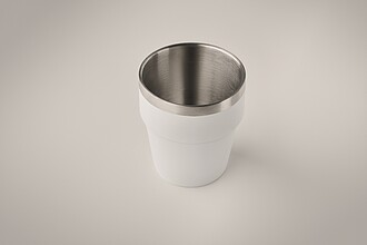 Dvoustěnný pohárek 250 ml, bílá