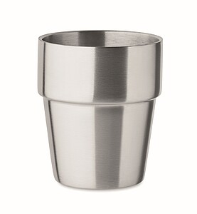 Dvoustěnný pohárek 250 ml, stříbrná