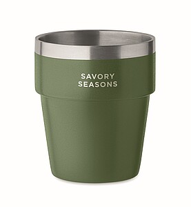 Dvoustěnný pohárek 250 ml, tmavá zelená