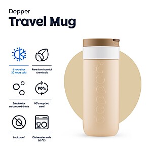 Dvoustěnný termohrnek Dopper 400 ml, béžová