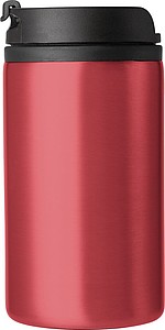 Dvoustěnný termohrnek z nerezové oceli. Objem 300ml. Červená.