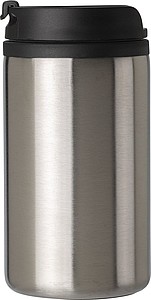 Dvoustěnný termohrnek z nerezové oceli. Objem 300ml. Stříbrná.