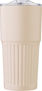 Dvoustěnný termohrnek z recyklované nerezové oceli 500 ml, béžová