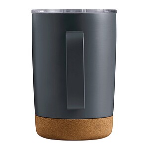 Dvoustěnný vakuový termohrnek 350 ml, šedá