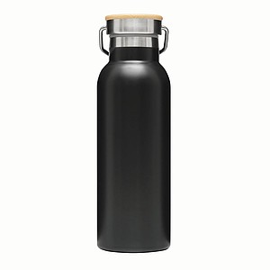 Dvouvrstvá nerezová láhev na pití, 500ml, černá