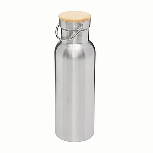 Dvouvrstvá nerezová láhev na pití, 500ml, stříbrná