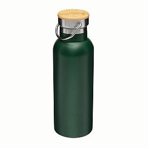Dvouvrstvá nerezová láhev na pití, 500ml, zelená