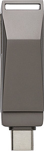 EKINOL Otočný USB 3.0 s USB-A a USB-C, 64 GB, gunmetal