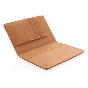 EKO RFID korková cestovní peněženka, hnědá