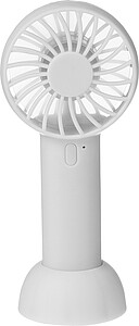 Elektrický ručný ventilátor, biela