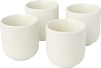 ELIN Čtyřdílný šálek na espresso 90 ml, bílá