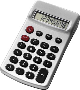 EMIL Kapesní kalkulátor, stříbrný - reklamní předměty