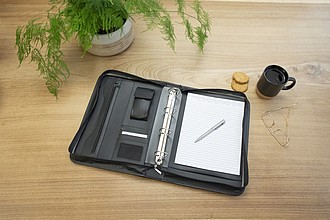 EMISAR konferenční desky A4 na zip, čtyřkroužkové